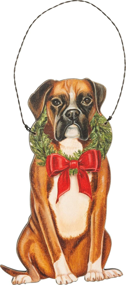 Christmas Boxer Hanging Ornament