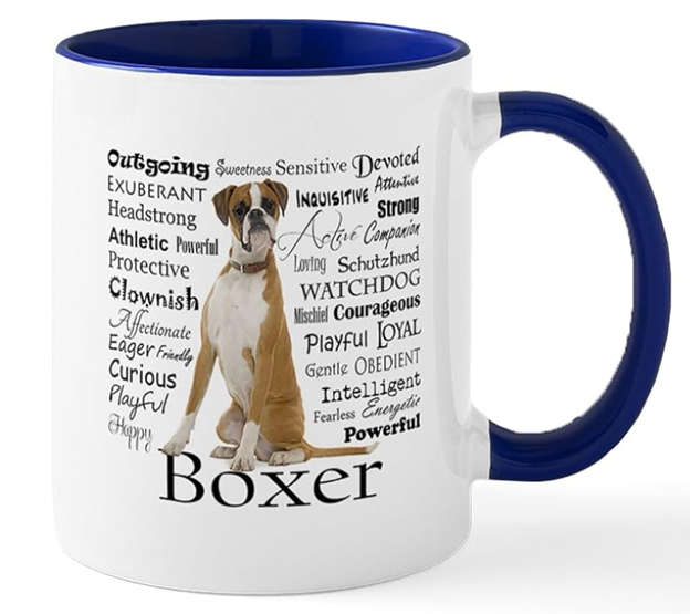 Boxer Traits Mugs 11 Oz (325 Ml) Ceramic Coffee Mug