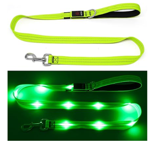 4 Ft Rechargeable Light up Dog Leash for Night Walking