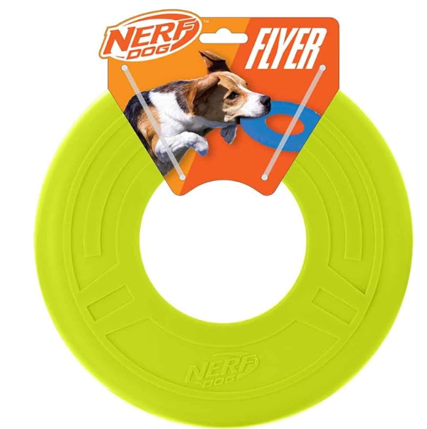 Rubber Tire Flyer Dog Toy, Frisbee, Lightweight, 10 Inch Diameter, for Medium/Large Breeds