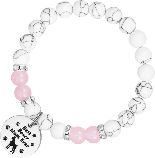 Boxer Dog Gifts for Women Bracelet Jewelry Boxer Lovers Merch Boxer Bracelet, Medium, No Gemstone