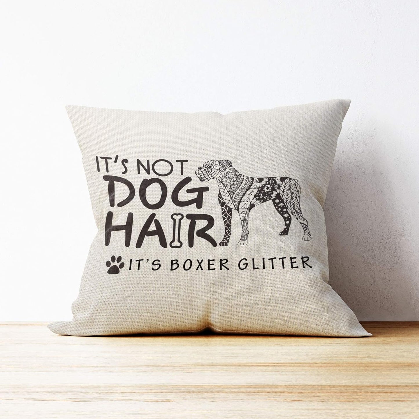 Boxer Dog Pillows Covers 18X18,Boxer Dog Gifts,Boxer Dog Gifts for Women,Boxer Dog Decor,Reserved for the Dog Pillow