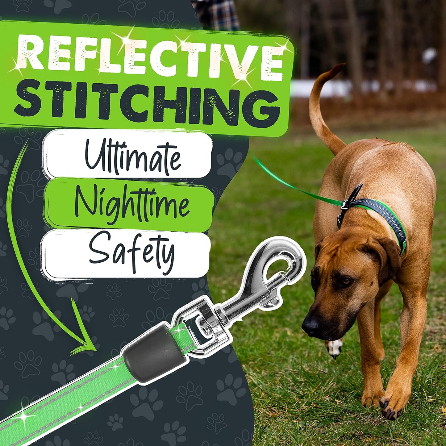 Retractable Leash with Built-In Poop Bag Holder | 16' Long Retractable Dog Leash for Small Dogs, Medium Breeds & Large Pets. Dog Leash Retractable Tape for Quick Control. Poop Bags Included