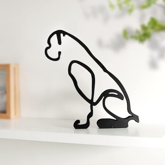Boxer Dog Minimalist Art Sculpture