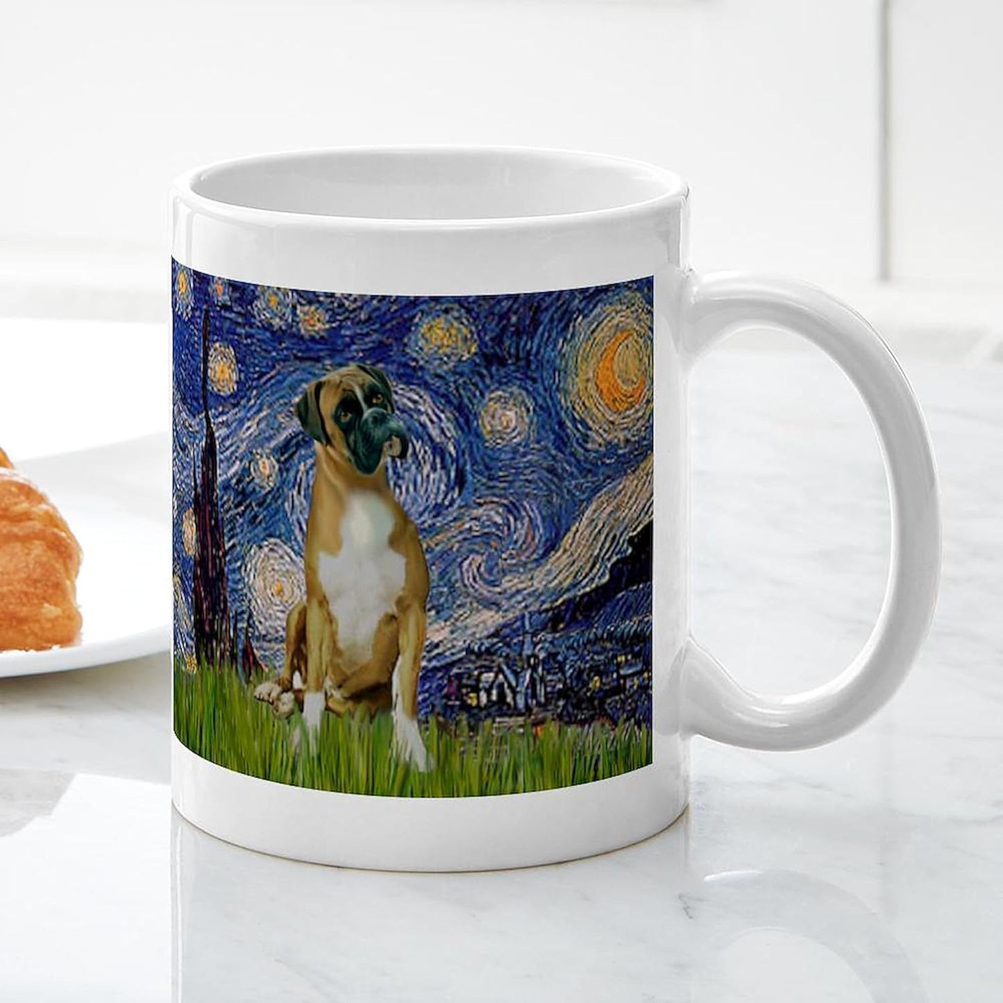 Starry Night & Boxer Mug 11 Oz (325 Ml) Ceramic Coffee Mug