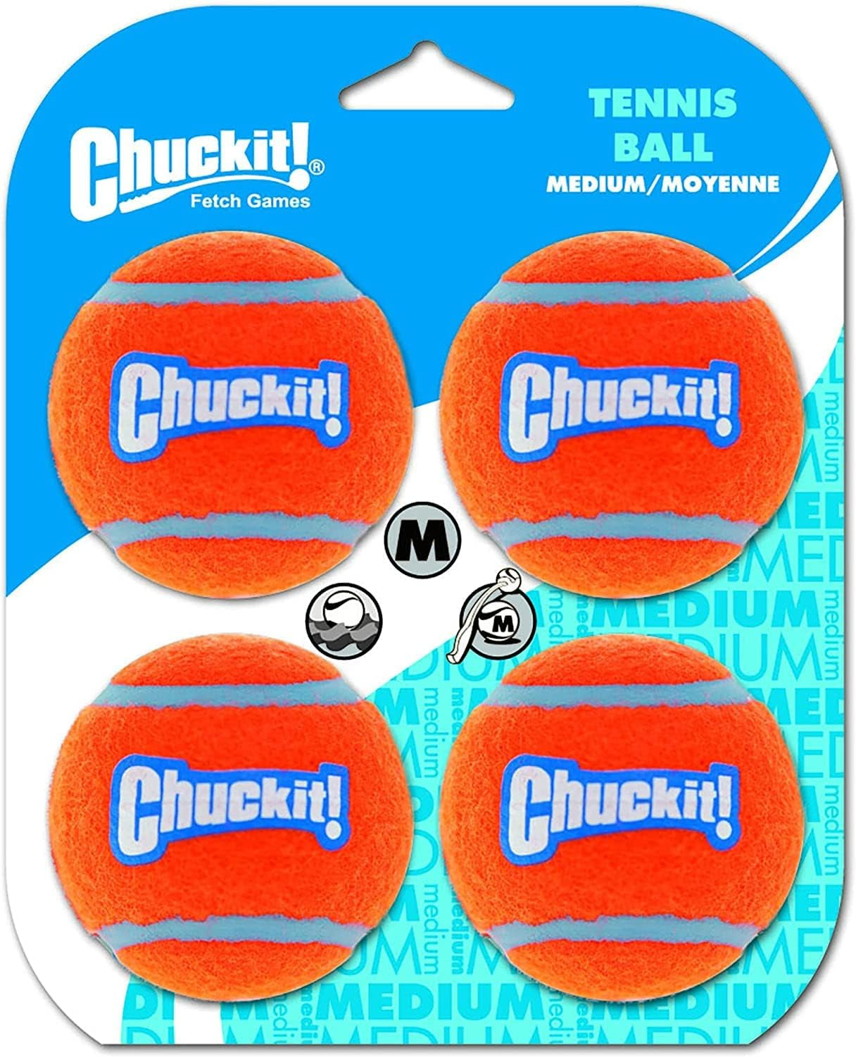 Tennis Balls, Medium, 4 Balls