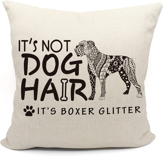 Boxer Dog Pillows Covers 18X18,Boxer Dog Gifts,Boxer Dog Gifts for Women,Boxer Dog Decor,Reserved for the Dog Pillow