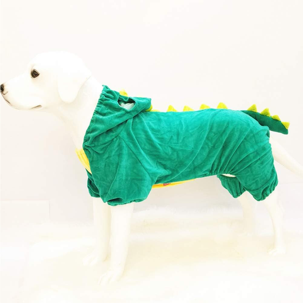 Dog Dinosaur Design Costume Green Pet Clothes for Medium & Large Dog (Green, 2XL)