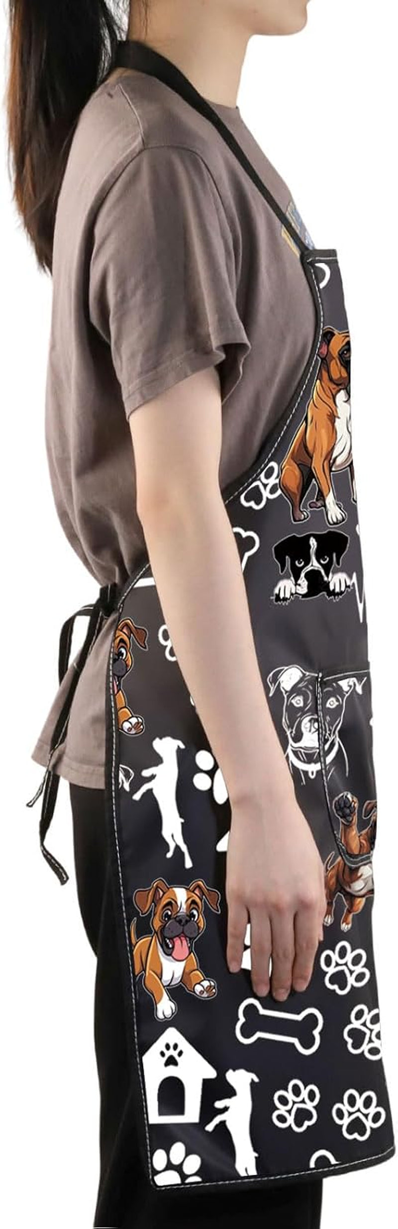 Boxer Dog Apron with Pockets Boxer Dog Lover Gifts Boxer Is Cheaper than Therapy Boxer Dog Kitchen Apron