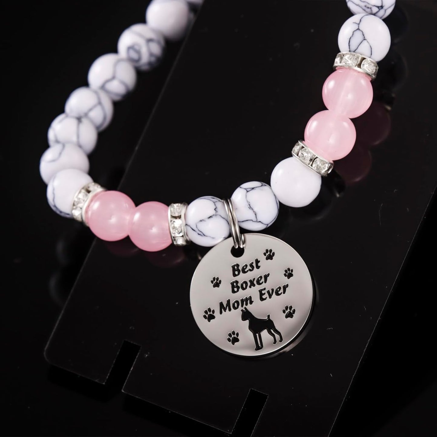 Boxer Dog Gifts for Women Bracelet Jewelry Boxer Lovers Merch Boxer Bracelet, Medium, No Gemstone