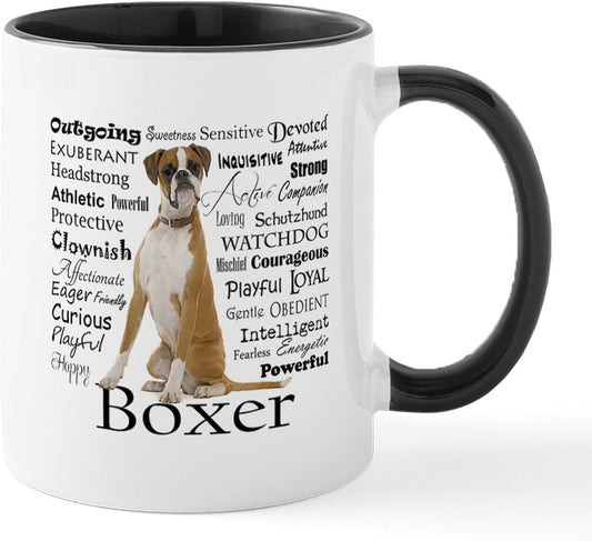 Boxer Traits Mugs 11 Oz (325 Ml) Ceramic Coffee Mug