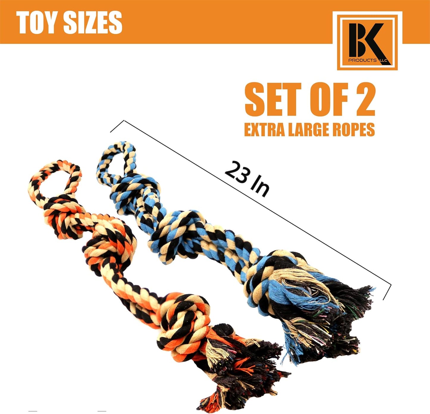 Tough Dog Rope Chew Toys for Medium and Large Dogs – Heavy-Duty, Interactive Dog Toys for Boredom Relief, Dental Care, and Training