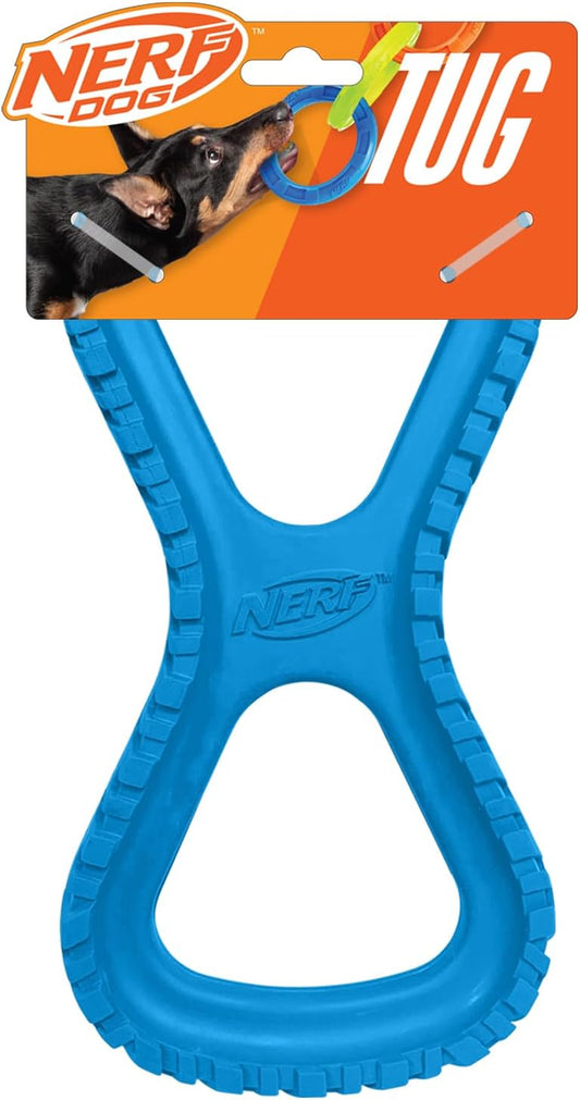 Tire Infinity Tug Dog Toy, Lightweight, Durable and Water Resistant, 10 Inches, for Medium/Large Breeds, Single Unit, Blue