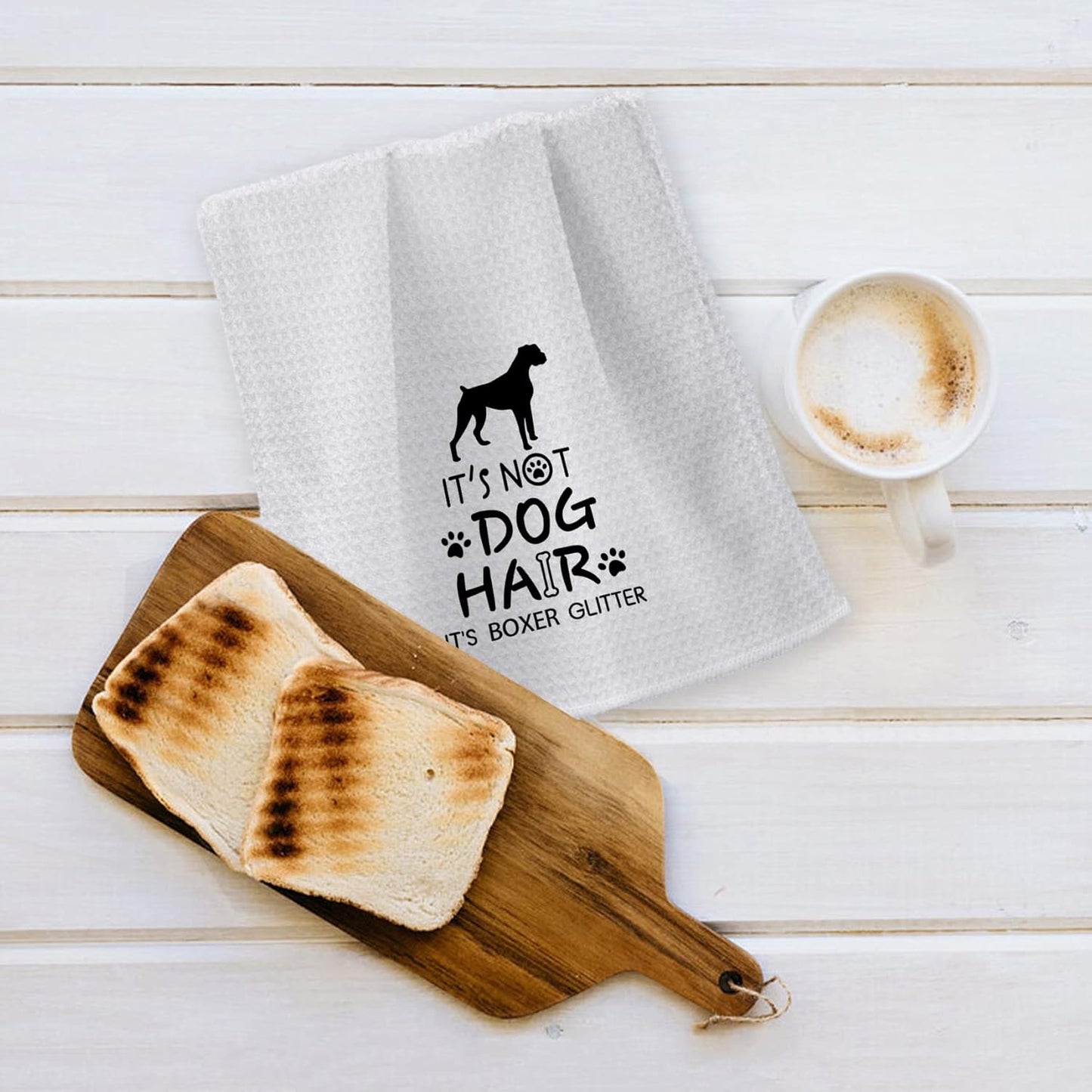 Kitchen Towels,It’S Not Dog Hair It’S Boxer Glitter Absorbent Kitchen Towels Dish Towels Dish Cloth,Funny Boxer Dog Hand Towels Tea Towel for Bathroom Kitchen Decor,Dog Lovers Girls Gifts