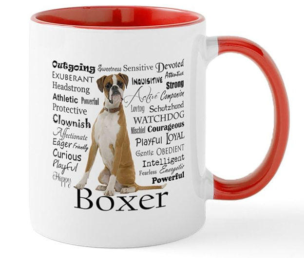 Boxer Traits Mugs 11 Oz (325 Ml) Ceramic Coffee Mug