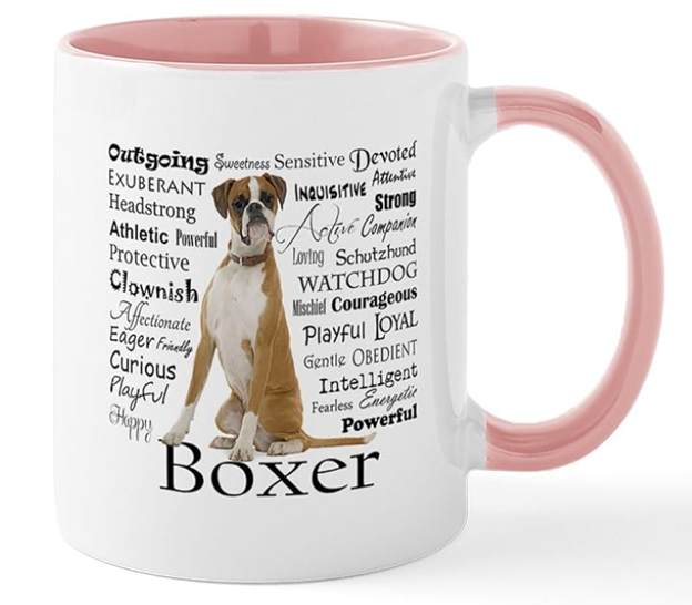 Boxer Traits Mugs 11 Oz (325 Ml) Ceramic Coffee Mug