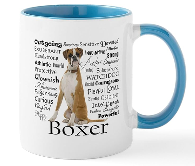 Boxer Traits Mugs 11 Oz (325 Ml) Ceramic Coffee Mug