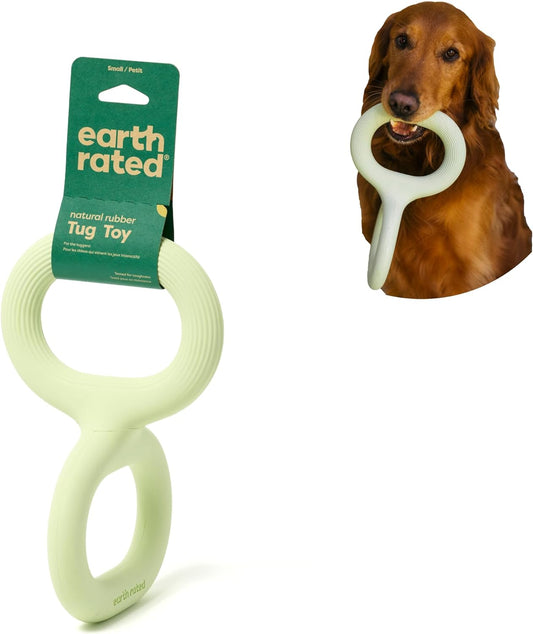 Tug of War Dog Toy, Interactive Pull Toy for Adult and Puppy Dogs, Ergonomic Grip, Natural Rubber, Small