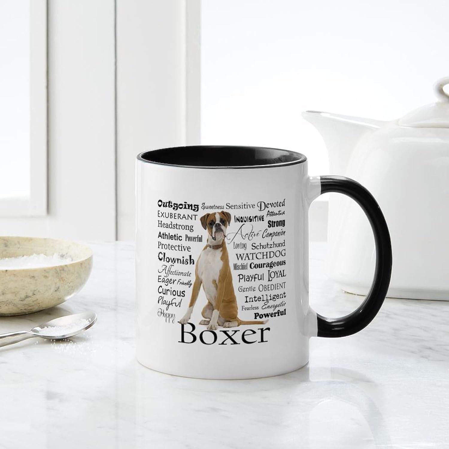 Boxer Traits Mugs 11 Oz (325 Ml) Ceramic Coffee Mug